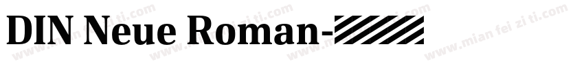 DIN Neue Roman字体转换